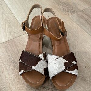 Matisse cow print heels. Never worn, no box or tags
